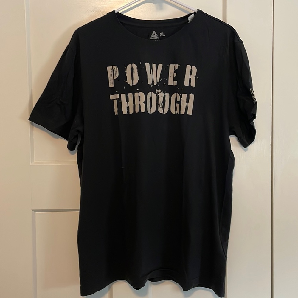 Reebok CrossFit Forging Elite Fitness Power Through T-Shirt Black XL
